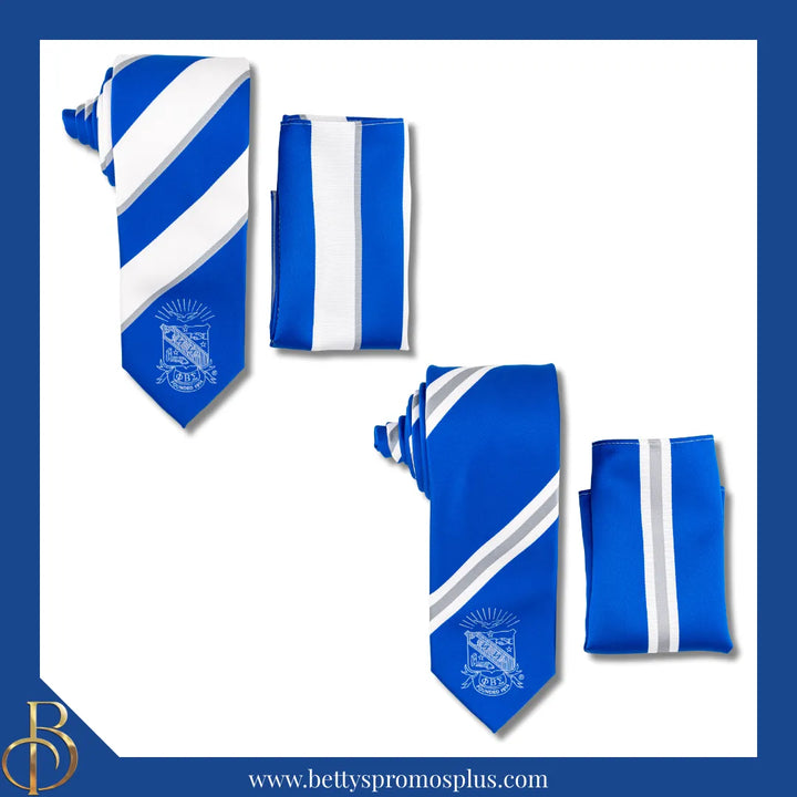 Phi Beta Sigma ΦΒΣ Tie and Pocket Square Combo