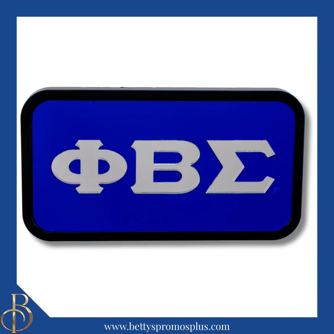 Phi Beta Sigma ΦΒΣ Tow Hitch Cover with Laser Engraved Greek Letters-Phi Beta Sigma Paraphernalia-Phi Beta Sigma Hitch Caps-Betty's Promos Plus