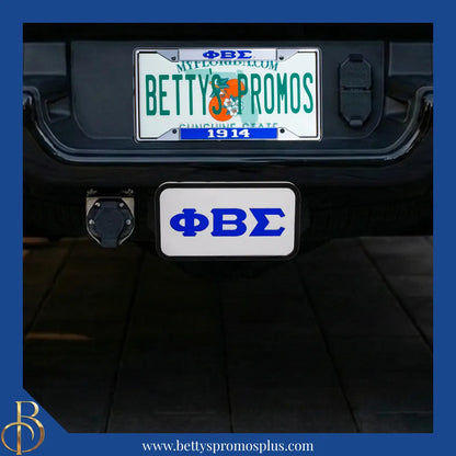 Phi Beta Sigma ΦΒΣ Tow Hitch Cover with Laser Engraved Greek Letters-Phi Beta Sigma Paraphernalia-Phi Beta Sigma Hitch Caps-Betty's Promos Plus