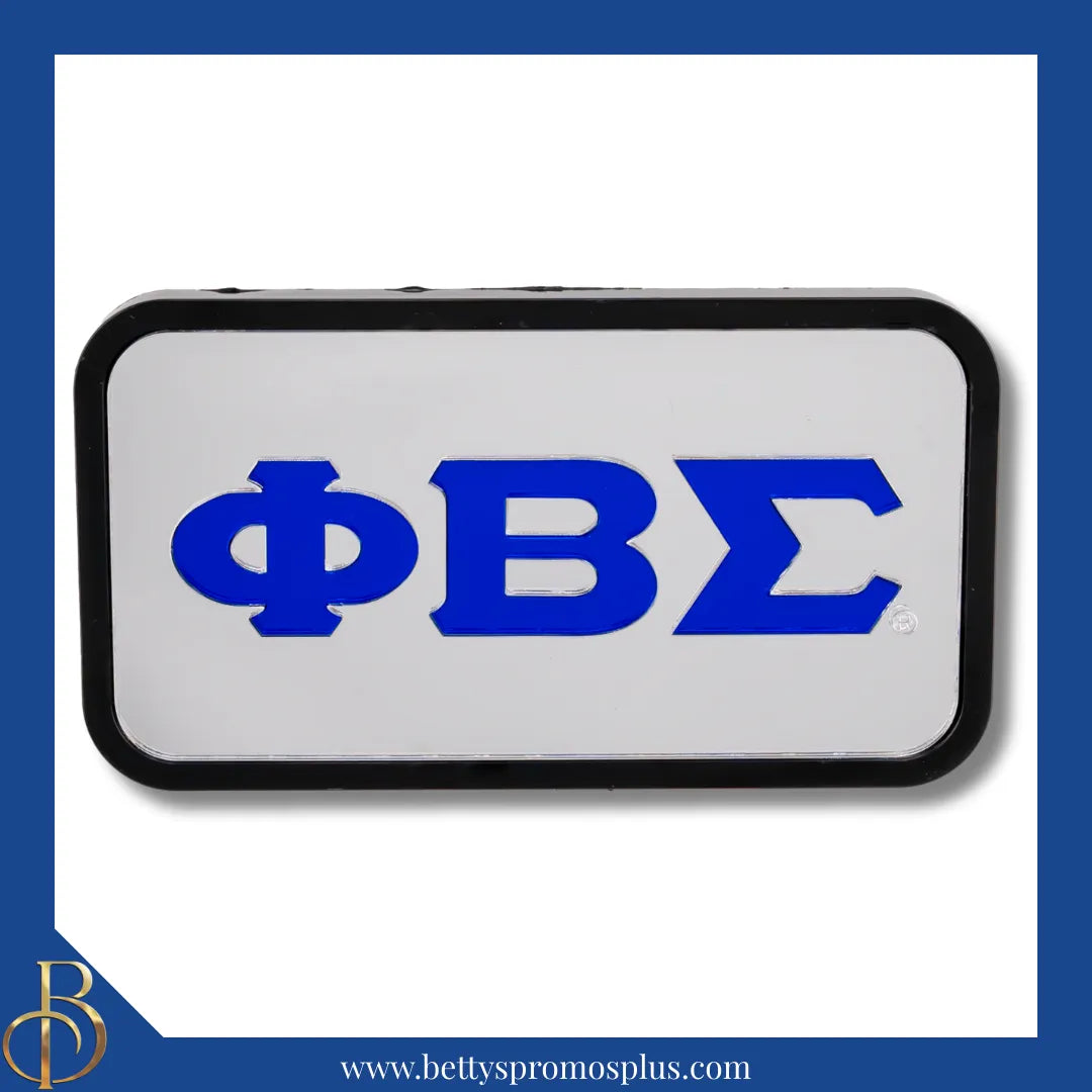 Phi Beta Sigma ΦΒΣ Tow Hitch Cover with Laser Engraved Greek Letters-Phi Beta Sigma Paraphernalia-Phi Beta Sigma Hitch Caps-Betty's Promos Plus