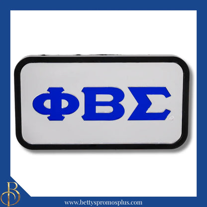 Phi Beta Sigma ΦΒΣ Tow Hitch Cover with Laser Engraved Greek Letters-Phi Beta Sigma Paraphernalia-Phi Beta Sigma Hitch Caps-Betty's Promos Plus