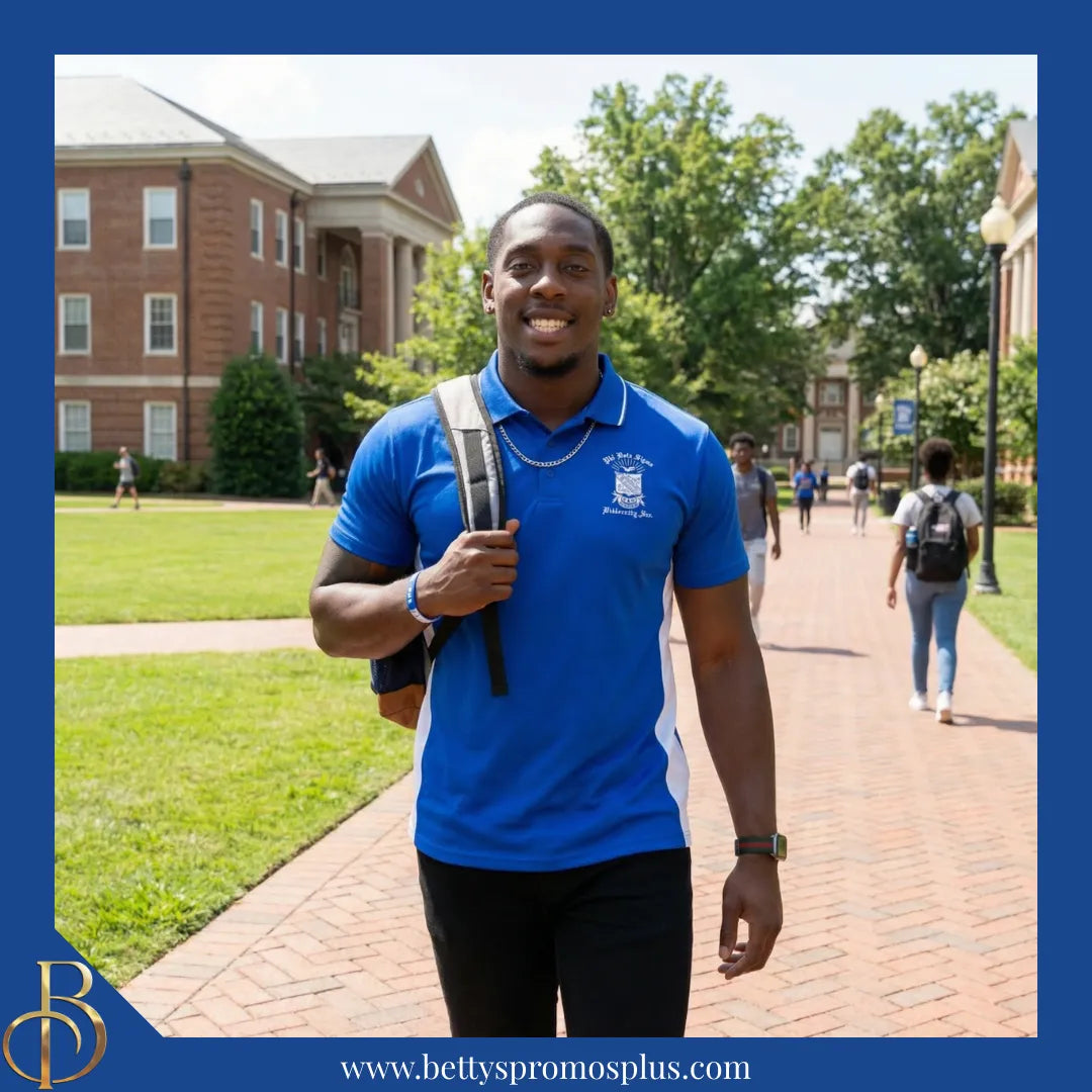 Phi Beta Sigma ΦΒΣ Two-Tone Sport Polo-Phi Beta Sigma Paraphernalia-Phi Beta Sigma Polo Shirt-Betty's Promos Plus