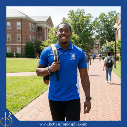 Phi Beta Sigma ΦΒΣ Two-Tone Sport Polo-Phi Beta Sigma Paraphernalia-Phi Beta Sigma Polo Shirt-Betty's Promos Plus
