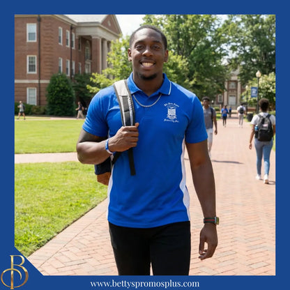 Phi Beta Sigma ΦΒΣ Two-Tone Sport Polo-Phi Beta Sigma Paraphernalia-Phi Beta Sigma Polo Shirt-Betty's Promos Plus
