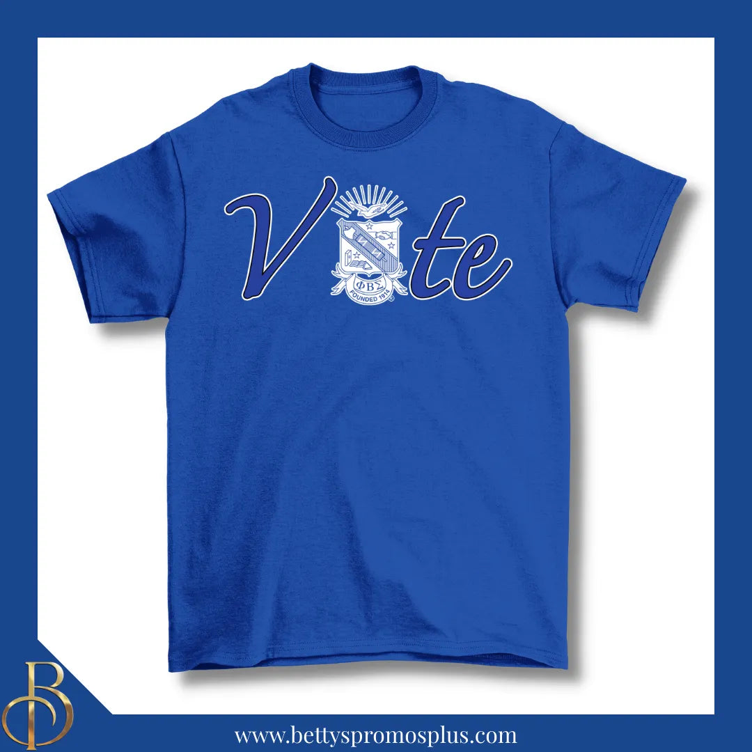 Phi Beta Sigma ΦΒΣ VOTE Screen Printed T-Shirt - Main Image