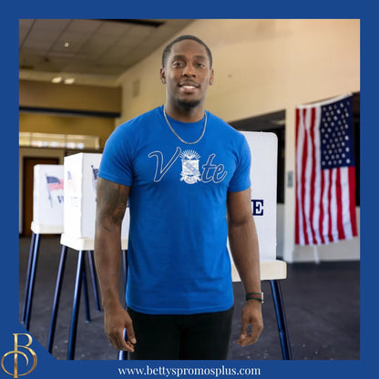 Phi Beta Sigma ΦΒΣ VOTE Screen Printed T-Shirt-Phi Beta Sigma Paraphernalia-Phi Beta Sigma T-Shirts-Betty's Promos Plus