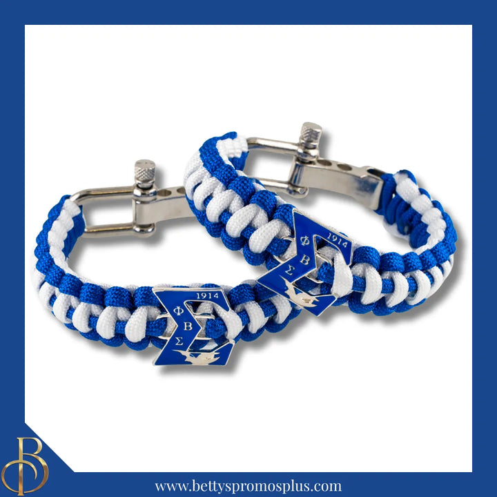 Phi Beta Sigma ΦΒΣ with Dove Paracord Survival Bracelet