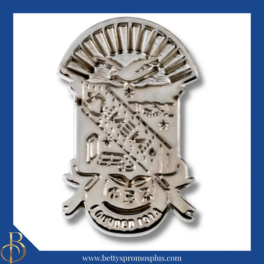 Phi Beta Sigma Silver ΦΒΣ Shield Lapel Pin-Silver-Phi Beta Sigma Paraphernalia-Phi Beta Sigma Lapel Pin-Betty's Promos Plus