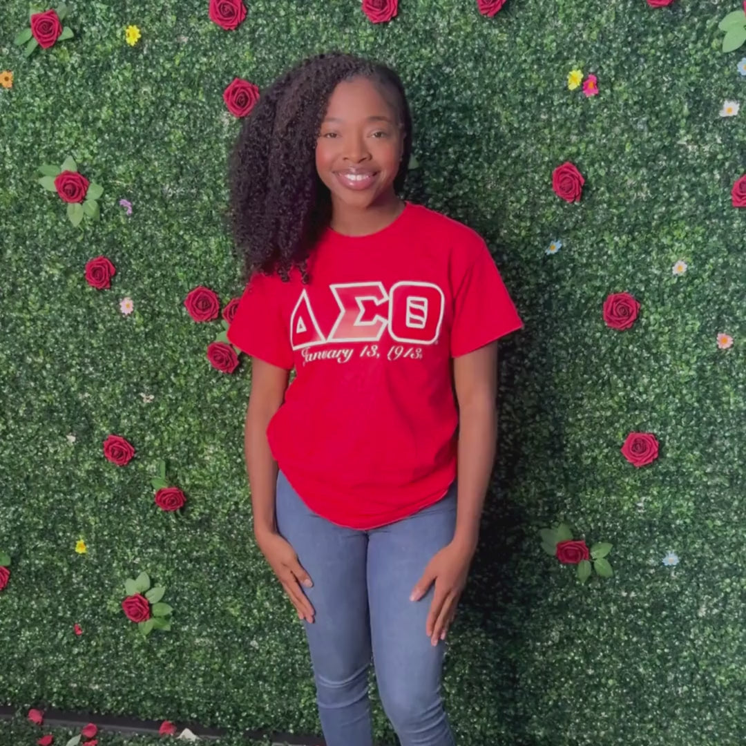 Delta Sigma Theta ΔΣΘ Founding Date Screen Printed T-Shirt