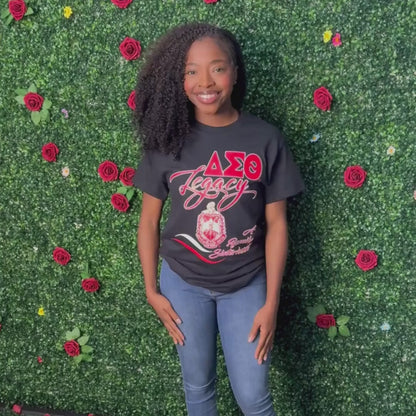Delta Sigma Theta ΔΣΘ Legacy GLITTER Screen Printed T-Shirt