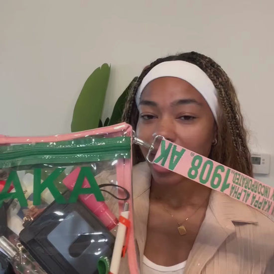 Alpha Kappa Alpha AKA Cross Body Clear Stadium Bag