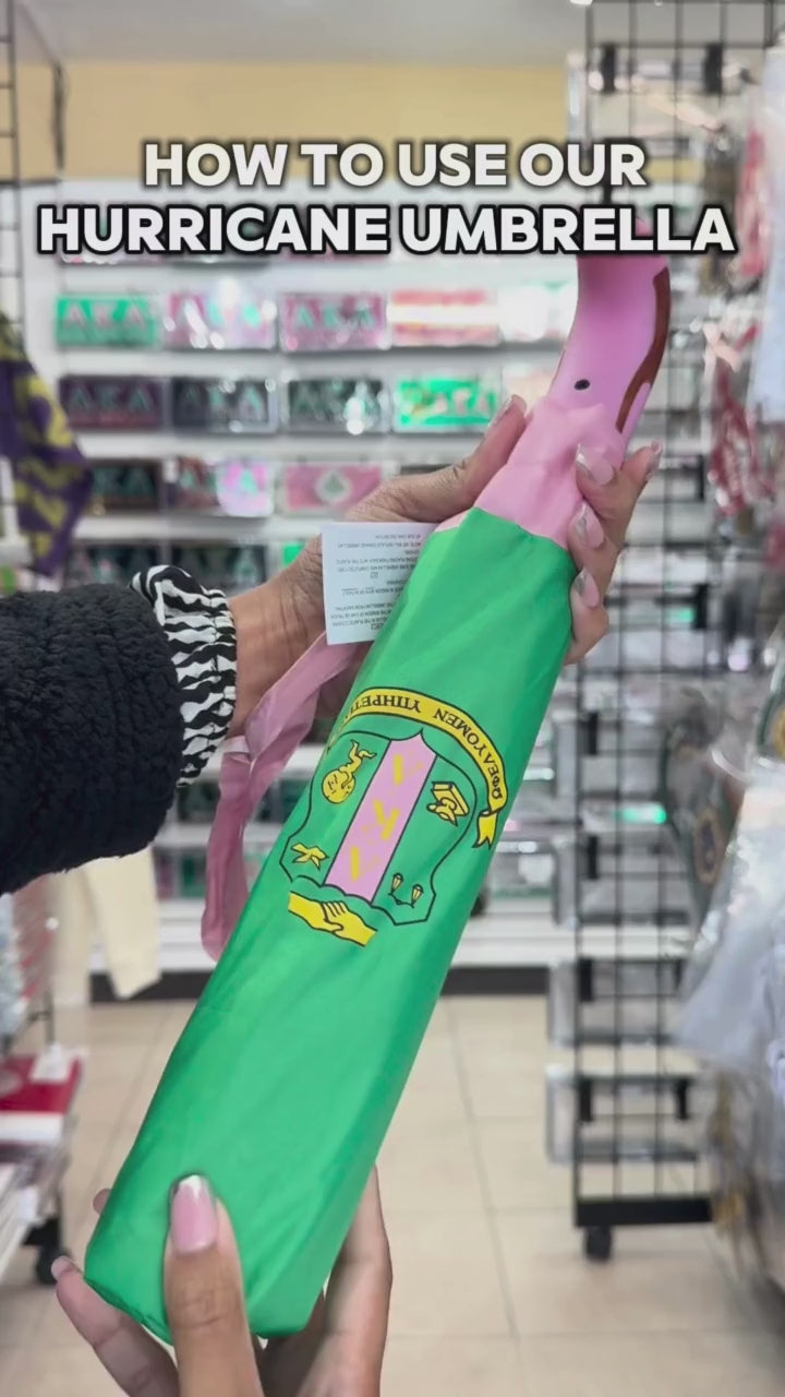 Alpha Kappa Alpha AKA Hurricane Umbrella - How to Use