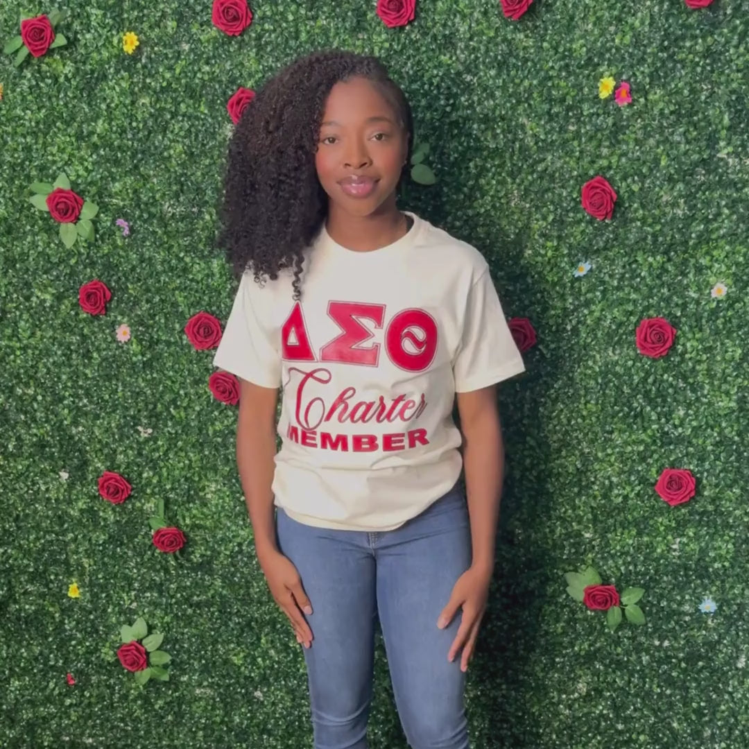 Delta Sigma Theta ΔΣΘ Charter Member Screen Printed T-Shirt