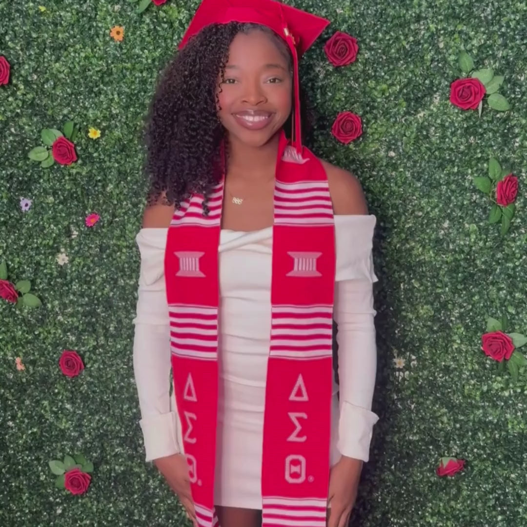 Delta Sigma Theta ΔΣΘ Greek Letters Kente Cloth Graduation Stole
