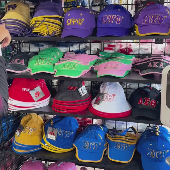 Alpha Kappa Alpha AKA Embroidered Greek Letter Featherlight Moisture Wicking Visor