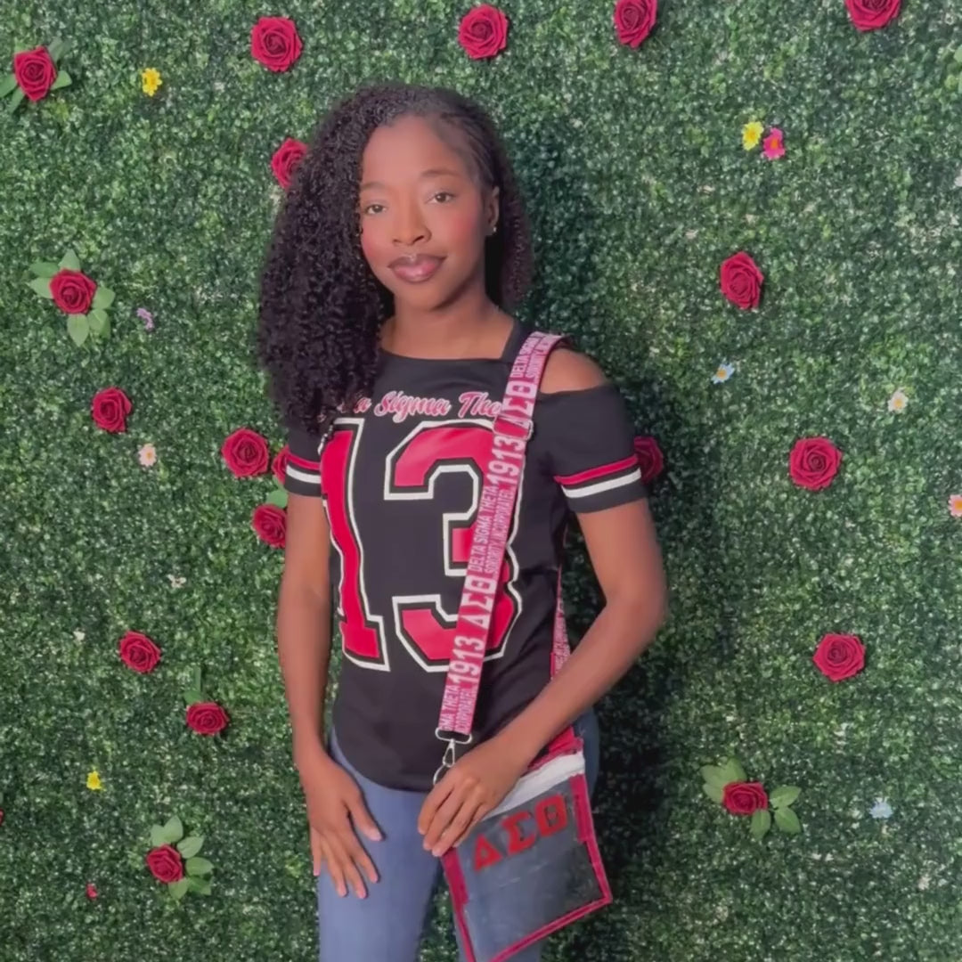 Delta Sigma Theta ΔΣΘ Cross Body Clear Stadium Bag
