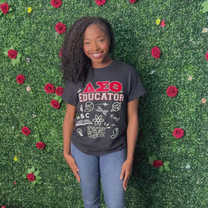 Delta Sigma Theta ΔΣΘ Educator Screen Printed T-Shirt
