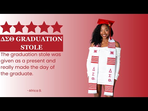 Delta Sigma Theta ΔΣΘ Greek Letters Kente Cloth Graduation Stole