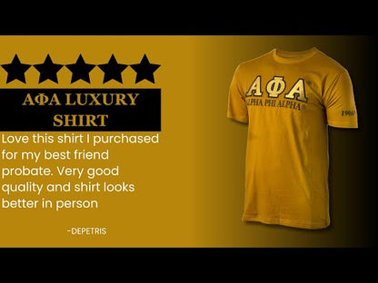 Alpha Phi Alpha ΑΦΑ Luxury Embroidered T-Shirt with 1906 Sleeve
