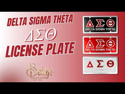 Delta Sigma Theta ΔΣΘ Laser Engraved Mirrored Acrylic Auto Tag License Plate