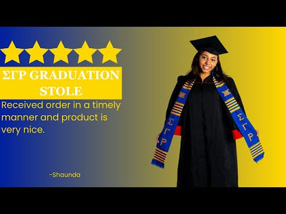 Sigma Gamma Rho ΣΓΡ Greek Letters Kente Cloth Graduation Stole