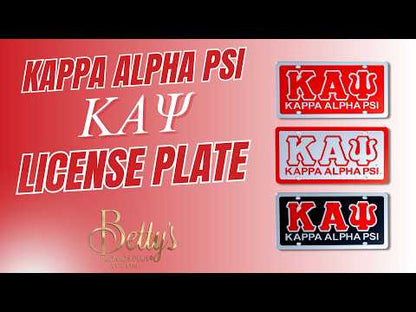 Kappa Alpha Psi ΚΑΨ with Kappa Alpha Psi Laser Engraved Mirrored Acrylic Auto Tag License Plate