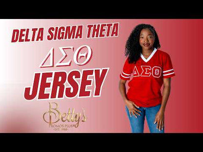 Delta Sigma Theta ΔΣΘ Double Stitched Appliqué Embroidered Jersey T-Shirt