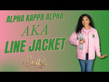 Alpha Kappa Alpha AKA Double-Stitched Embroidered Windbreaker Line Jacket