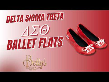 Delta Sigma Theta ΔΣΘ Printed Foldable Ballet Flats with Carrying Case