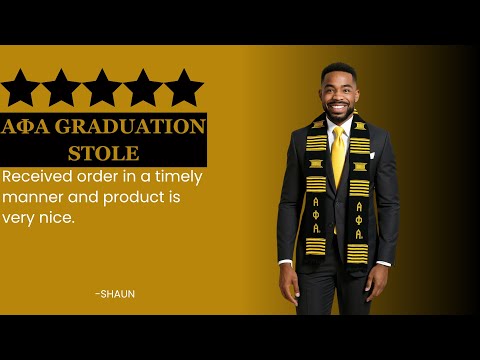 Alpha Phi Alpha ΑΦΑ Greek Letters Kente Cloth Graduation Stole
