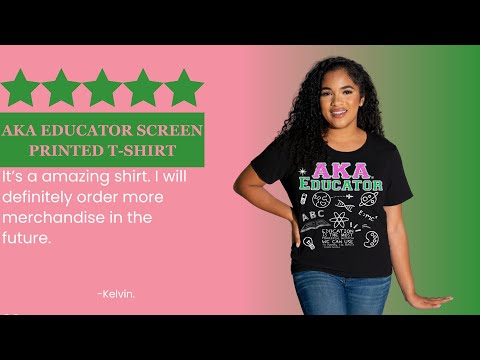 Alpha Kappa Alpha AKA Educator Screen Printed T-Shirt