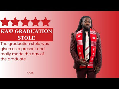 Kappa Alpha Psi ΚΑΨ Greek Letters Kente Cloth Graduation Stole