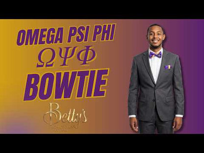 Omega Psi Phi ΩΨΦ Bow Tie and Pocket Square Combo