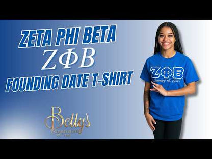 Zeta Phi Beta ΖΦΒ Founding Date Screen Printed T-Shirt