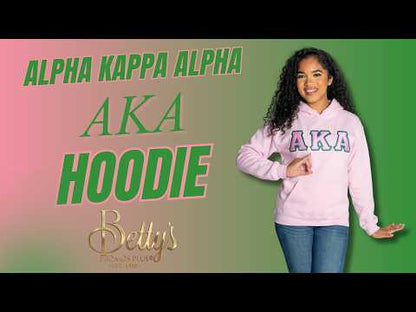 Alpha Kappa Alpha AKA Greek Letter Double-Stitched Embroidered Hoodie