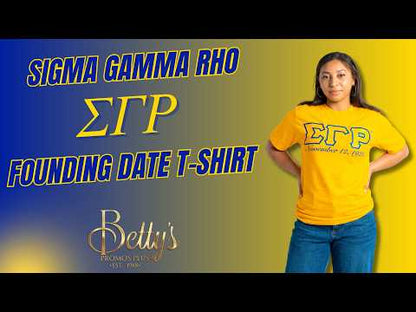Sigma Gamma Rho ΣΓΡ Founding Date Screen Printed T-Shirt