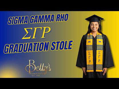 Sigma Gamma Rho ΣΓΡ Greek Letters Kente Cloth Graduation Stole