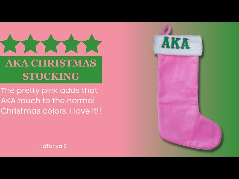 Alpha Kappa Alpha AKA Christmas Stocking