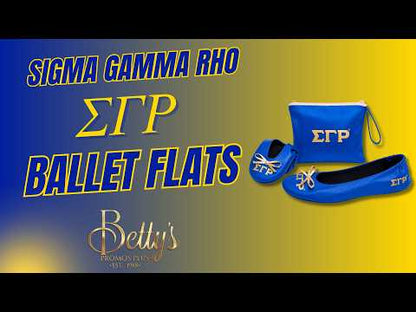 Sigma Gamma Rho ΣΓΡ Printed Foldable Ballet Flats with Carrying Case