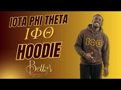 Iota Phi Theta ΙΦΘ Greek Letter Double-Stitched Embroidered Hoodie
