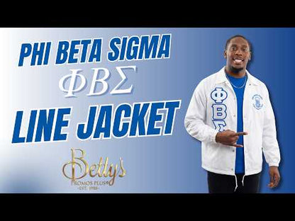 Phi Beta Sigma ΦΒΣ Double-Stitched Embroidered Windbreaker Line Jacket