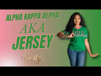 Alpha Kappa Alpha AKA Double Stitched Appliqué Embroidered Jersey T-Shirt