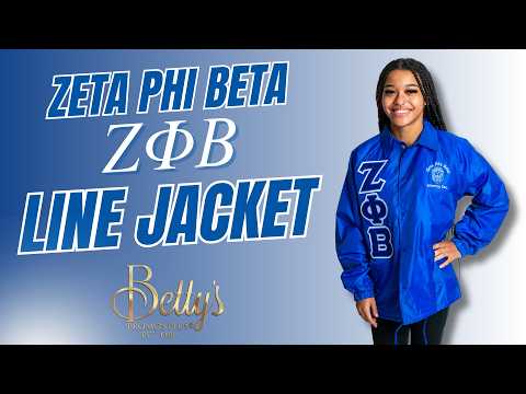 Zeta Phi Beta Greek Letter Double-Stitched Embroidered Windbreaker