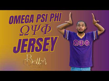 Omega Psi Phi ΩΨΦ Double Stitched Appliqué Embroidered Jersey T-Shirt