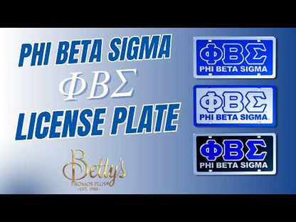 Phi Beta Sigma ΦΒΣ with Phi Beta Sigma Laser Engraved Mirrored Acrylic Auto Tag License Plate