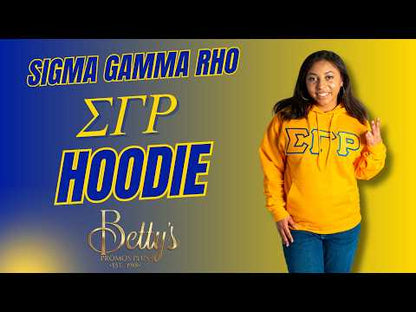 Sigma Gamma Rho ΣΓΡ Greek Letter Double-Stitched Embroidered Hoodie