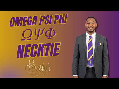 Omega Psi Phi ΩΨΦ Tie and Pocket Square Combo