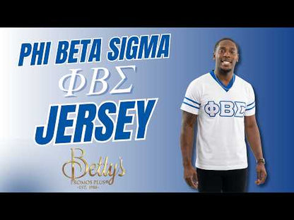 Phi Beta Sigma ΦΒΣ Double Stitched Embroidered Ringer T-Shirt