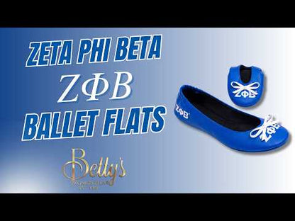 Zeta Phi Beta ΖΦΒ Printed Foldable Ballet Flats with Carrying Case