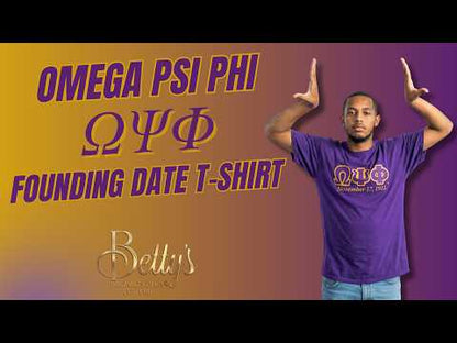 Omega Psi Phi ΩΨΦ Founding Date Screen Printed T-Shirt